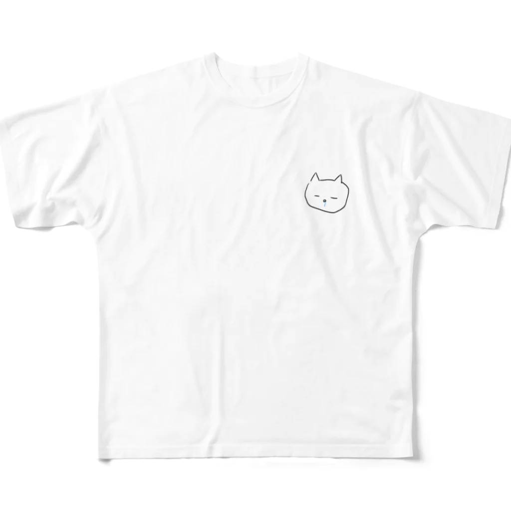 SNeeZEの鼻たれてるねこ フルグラフィックTシャツ