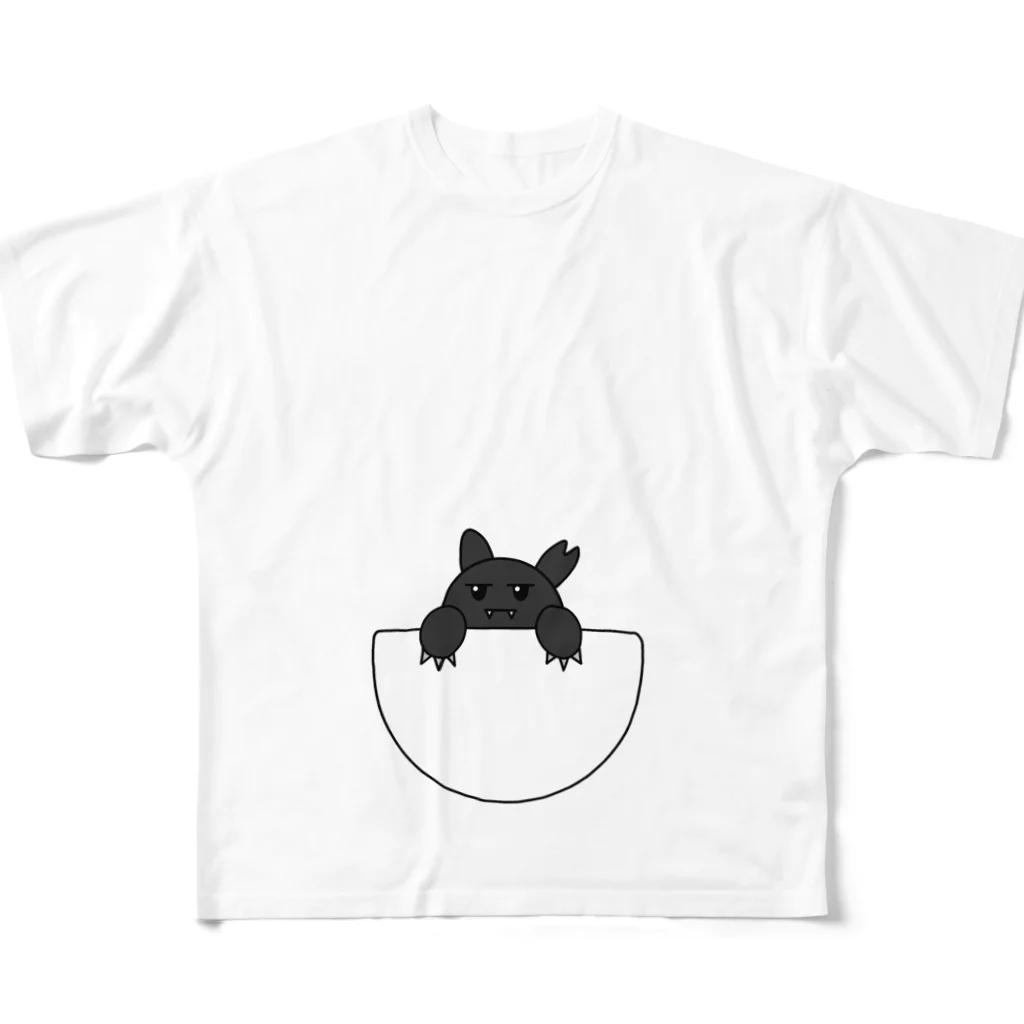 Kickassのポケットに住み着く猫です All-Over Print T-Shirt