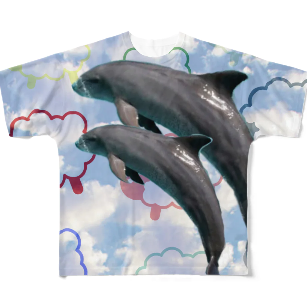 👑ＫＥＮ👑のイルカ🐬 All-Over Print T-Shirt