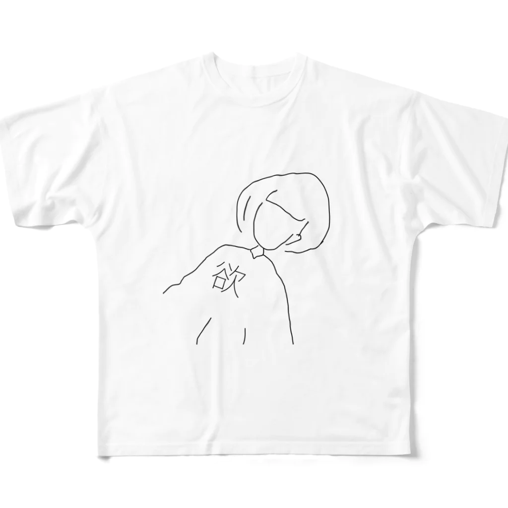 yu's shopのyokuチャン フルグラフィックTシャツ