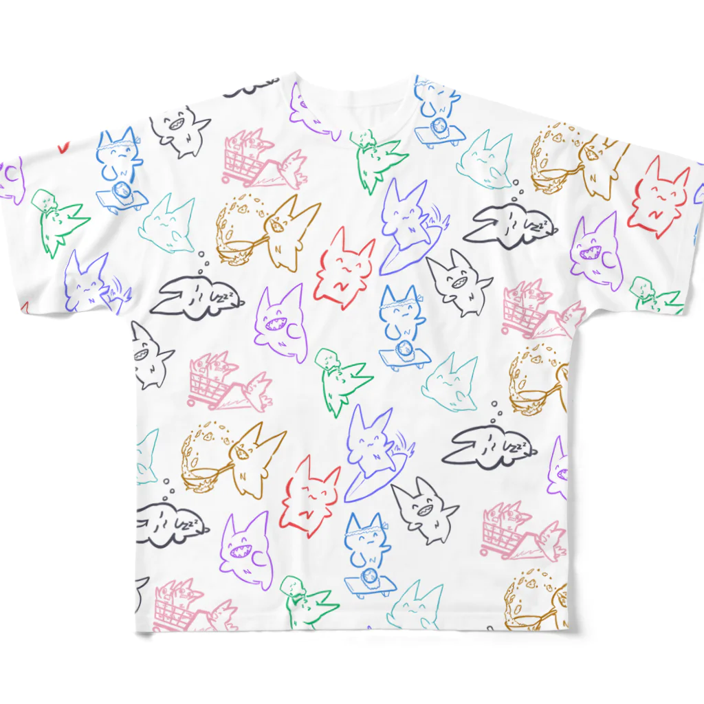 Ｎ　(・〜・）のえぬぴえんまる　だいしゅうごう01 All-Over Print T-Shirt