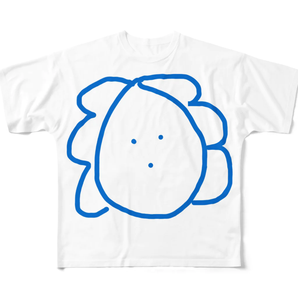 謎の○○ショップの謎の生物くん フルグラフィックTシャツ