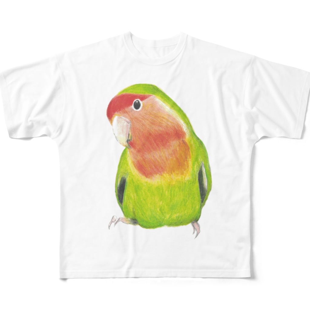 森図鑑 コザクラインコ ノーマル 森図鑑 Morizukan のフルグラフィックtシャツ通販 Suzuri スズリ