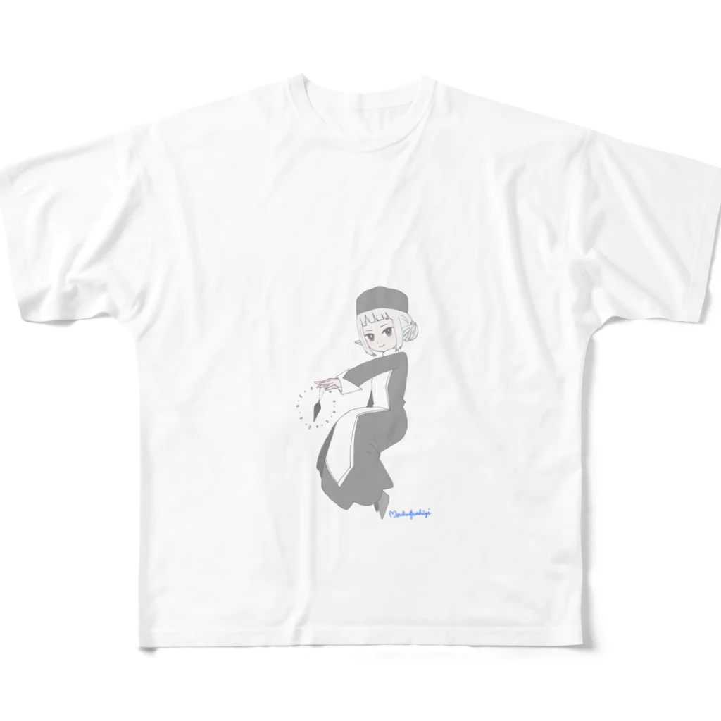 もかふしぎ🐰のモリオンの擬人化 フルグラフィックTシャツ