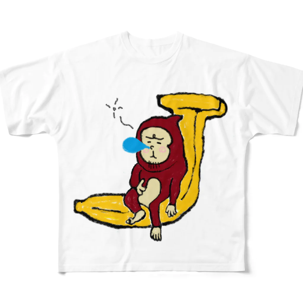 126.comのもんちさん フルグラフィックTシャツ