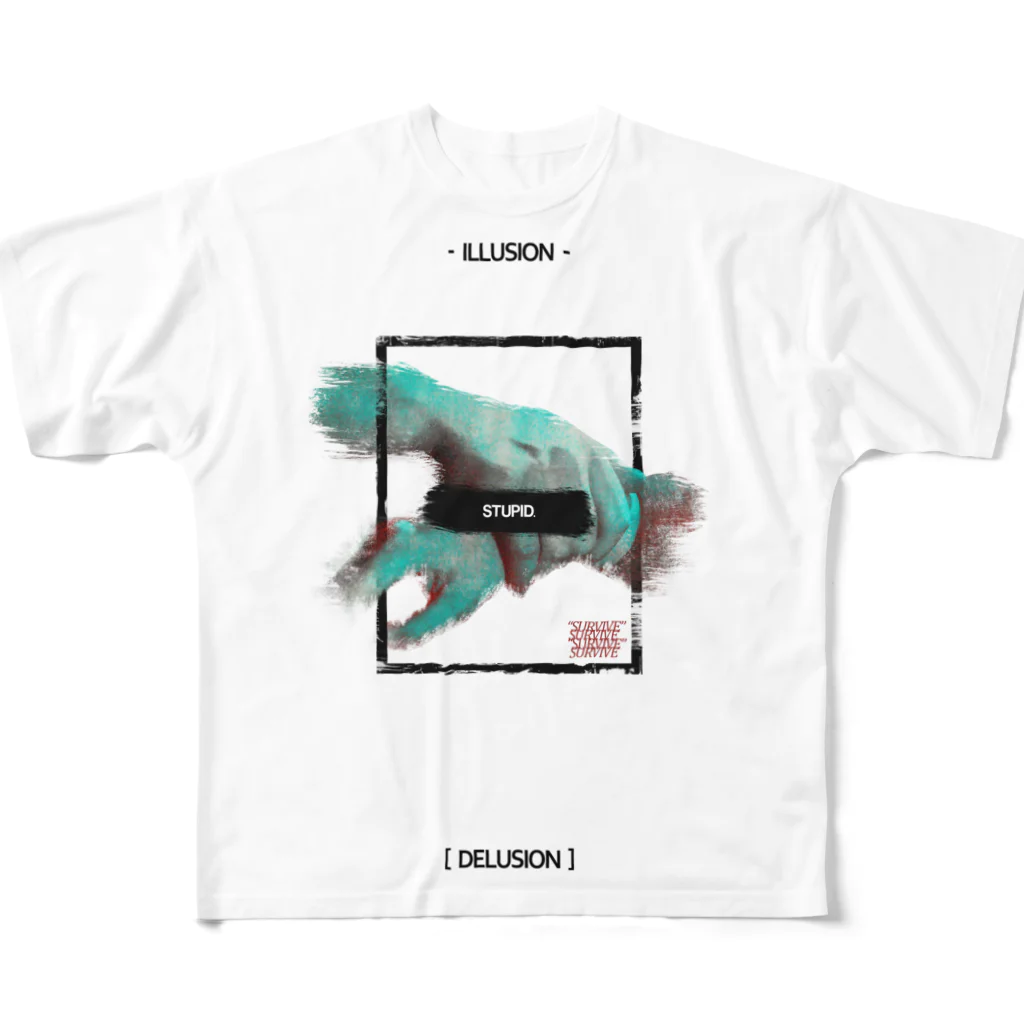 LV-7の"Survivor" full graphic T-shirt All-Over Print T-Shirt