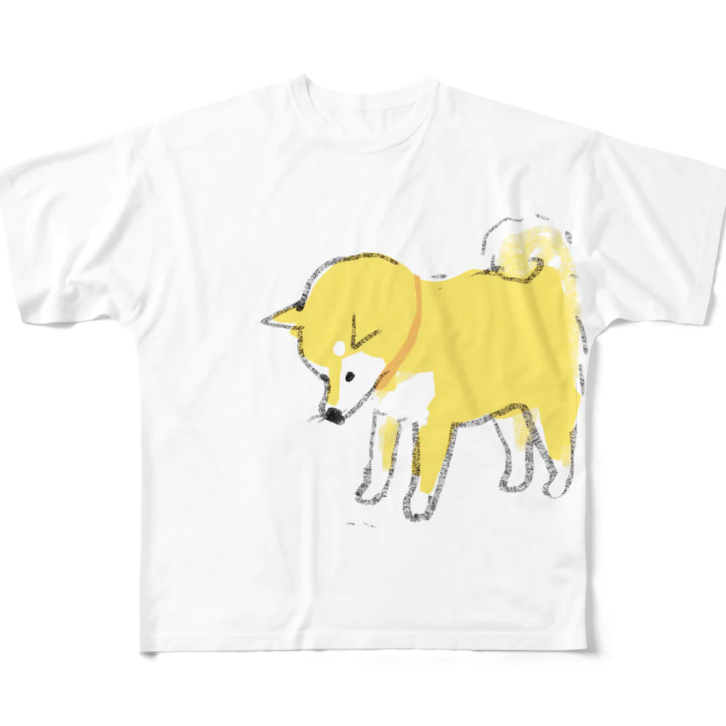 ももろ の控えめ芝犬 All-Over Print T-Shirt