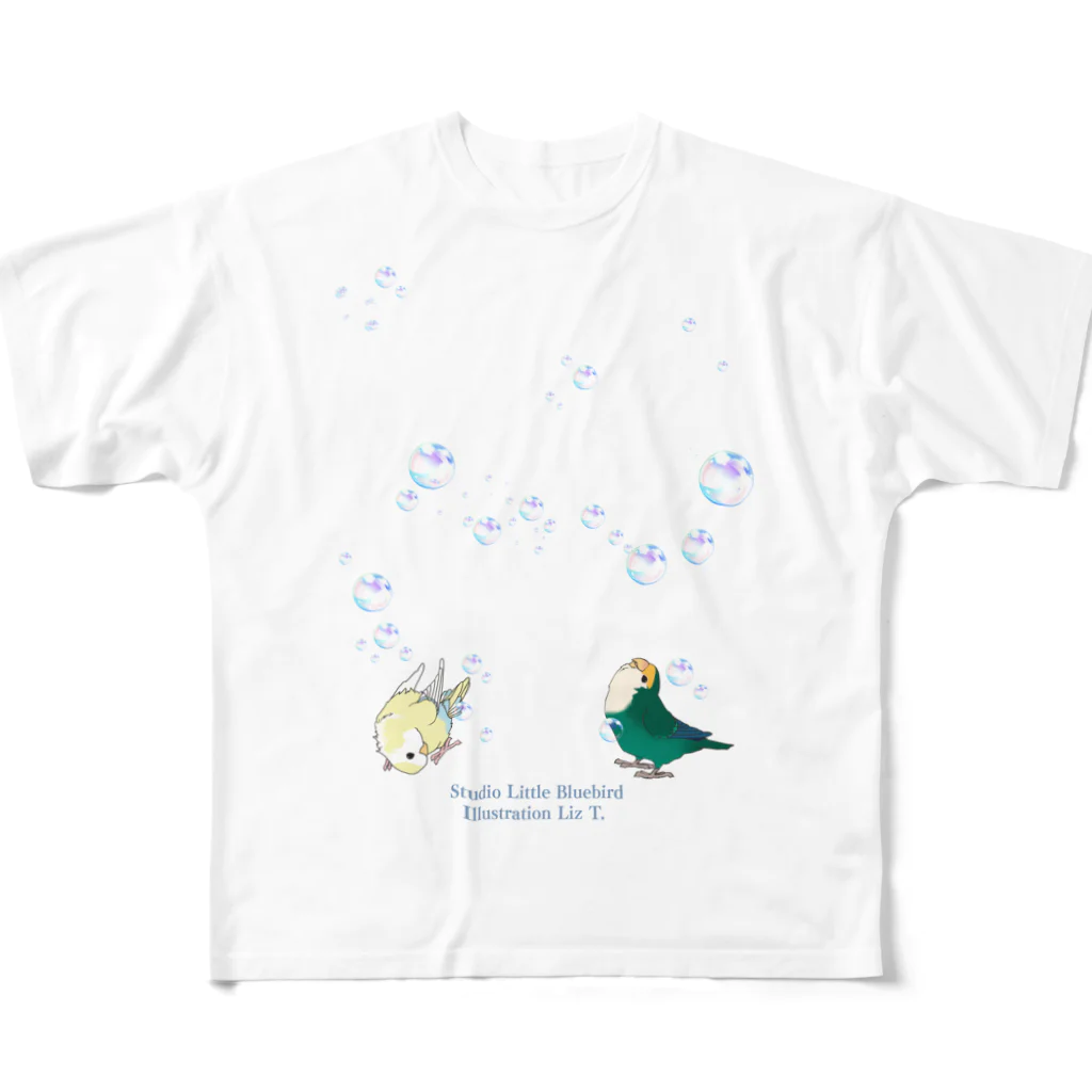 リズさんち🦜👶✨のシャボン玉りるせなちゃん フルグラフィックTシャツ