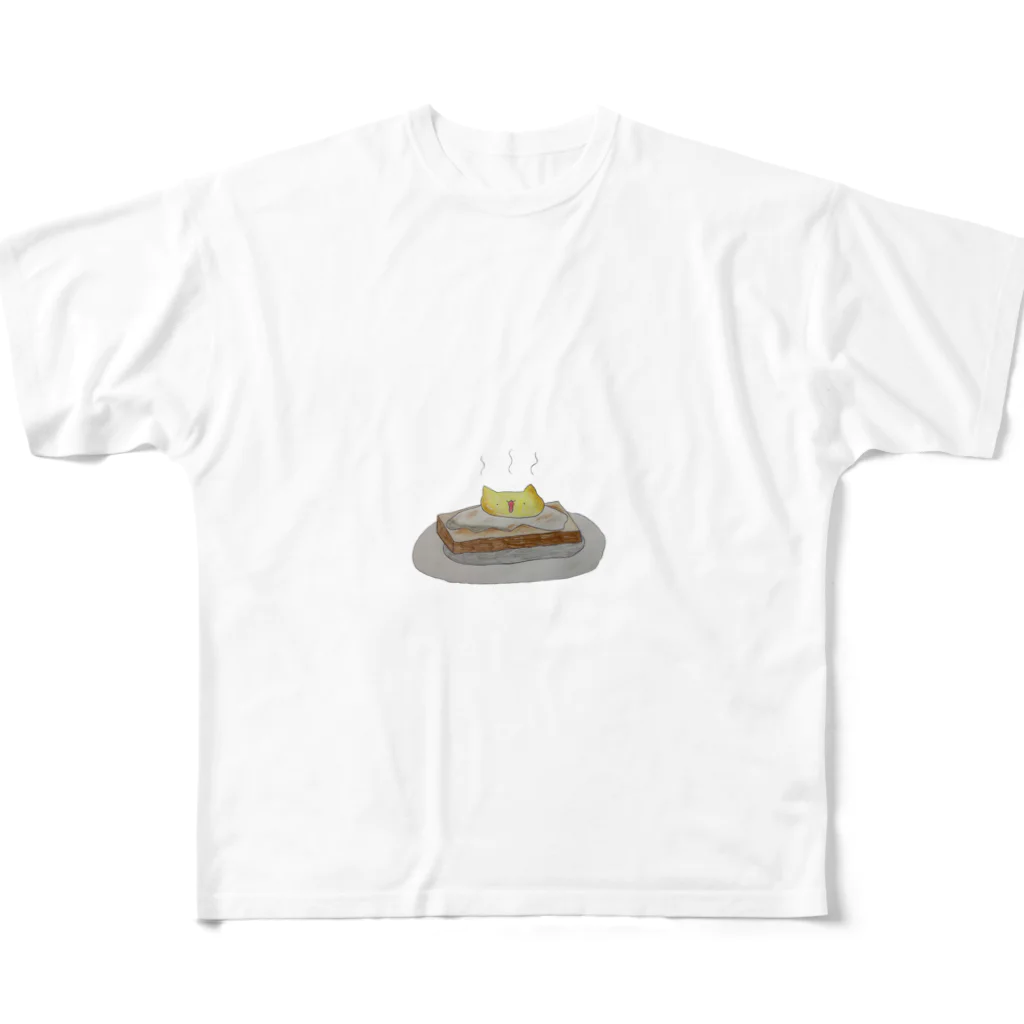 ねこぼうけん隊のねこぼうけん隊エッグトーストになる All-Over Print T-Shirt