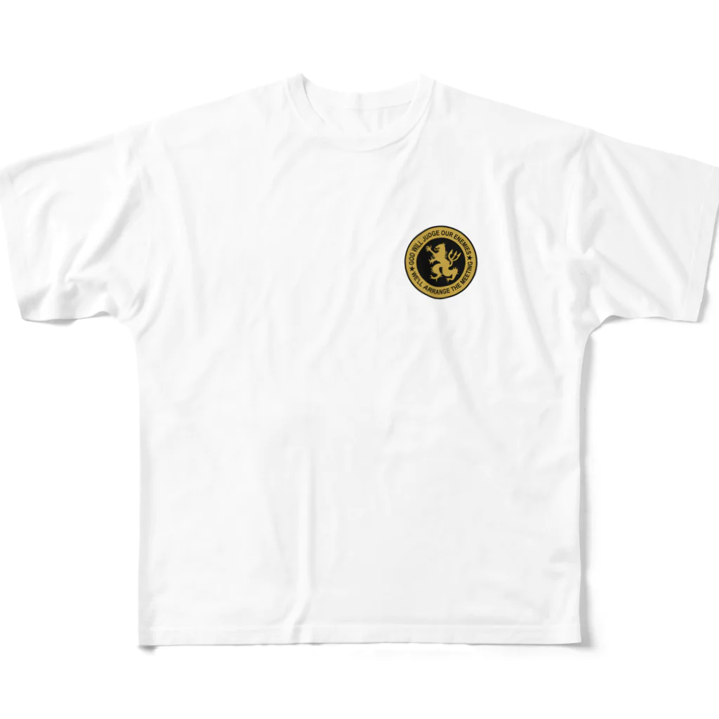 puikkoのDEVGRU　ライオン丸型2（ワンポイント） All-Over Print T-Shirt