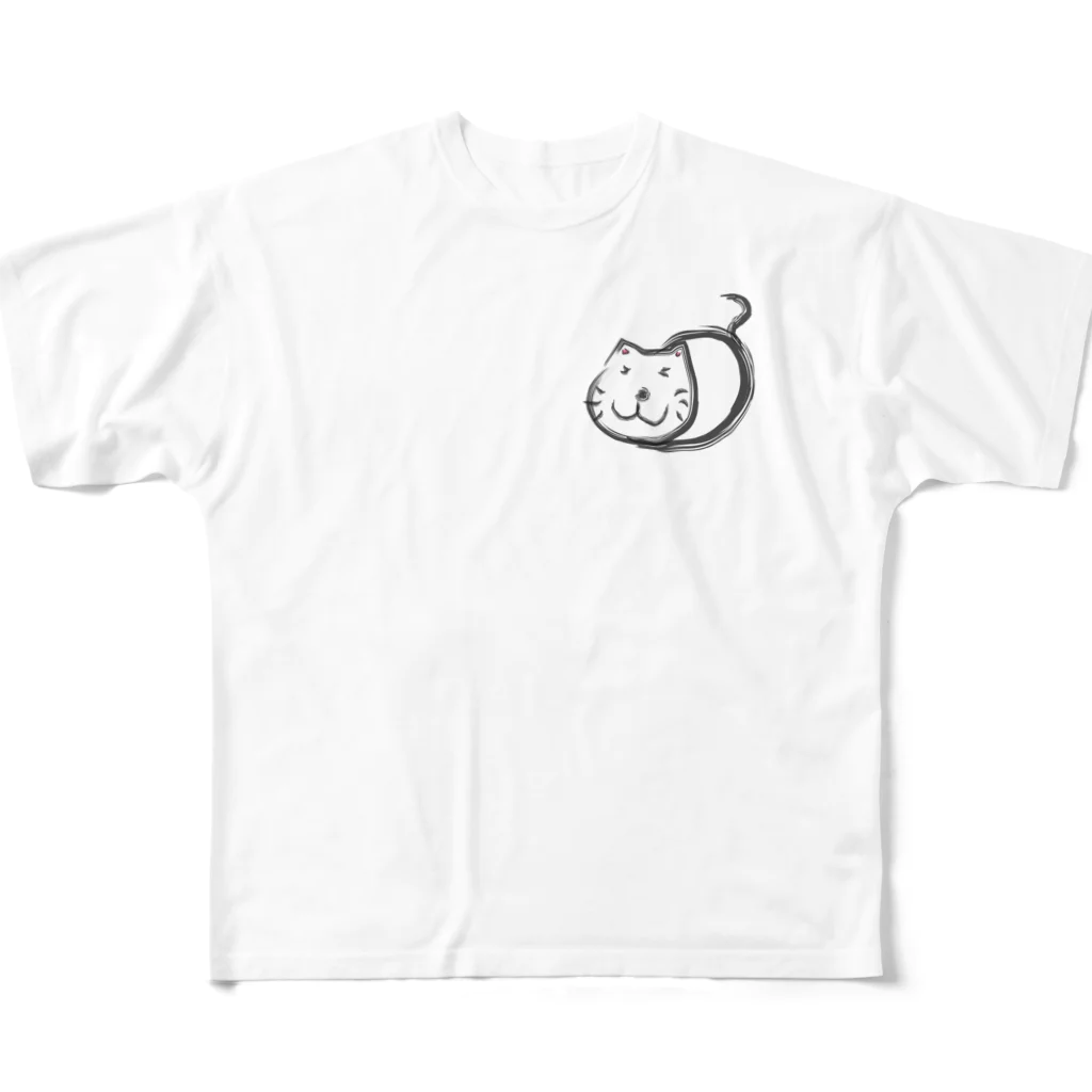 gatusのねこ太郎 フルグラフィックTシャツ