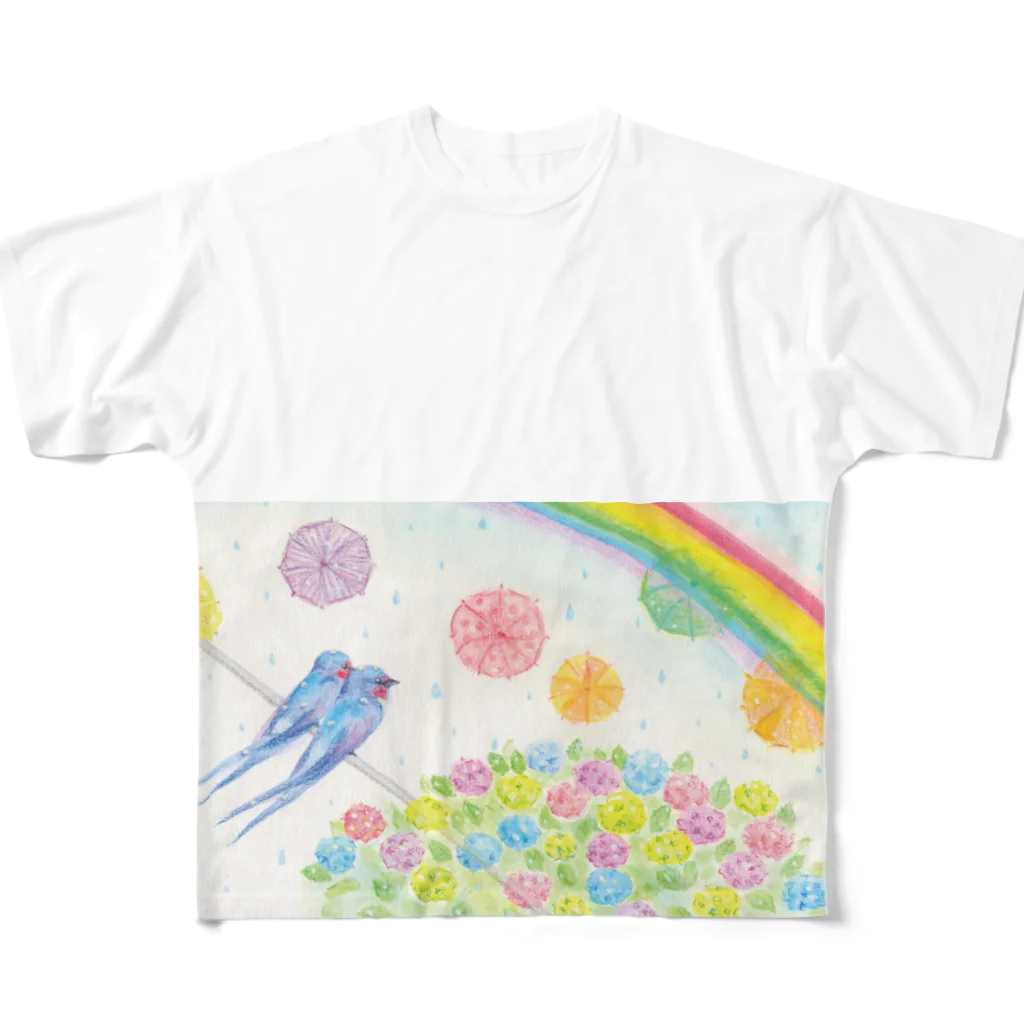 Antenna Mの虹空とツバメ All-Over Print T-Shirt