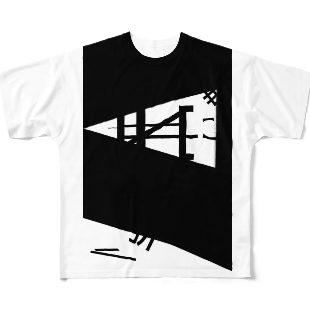 誰徒の抽象boy「benD and folD」 フルグラフィックTシャツ