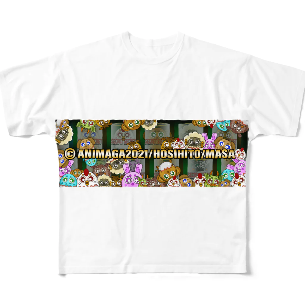 ANIMAGA_キャラショップのANIMAGA 　+テキスト フルグラフィックTシャツ