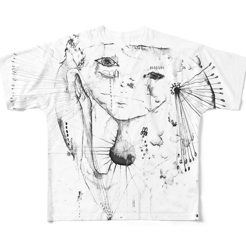 OK TOM artの耳Ｔ All-Over Print T-Shirt