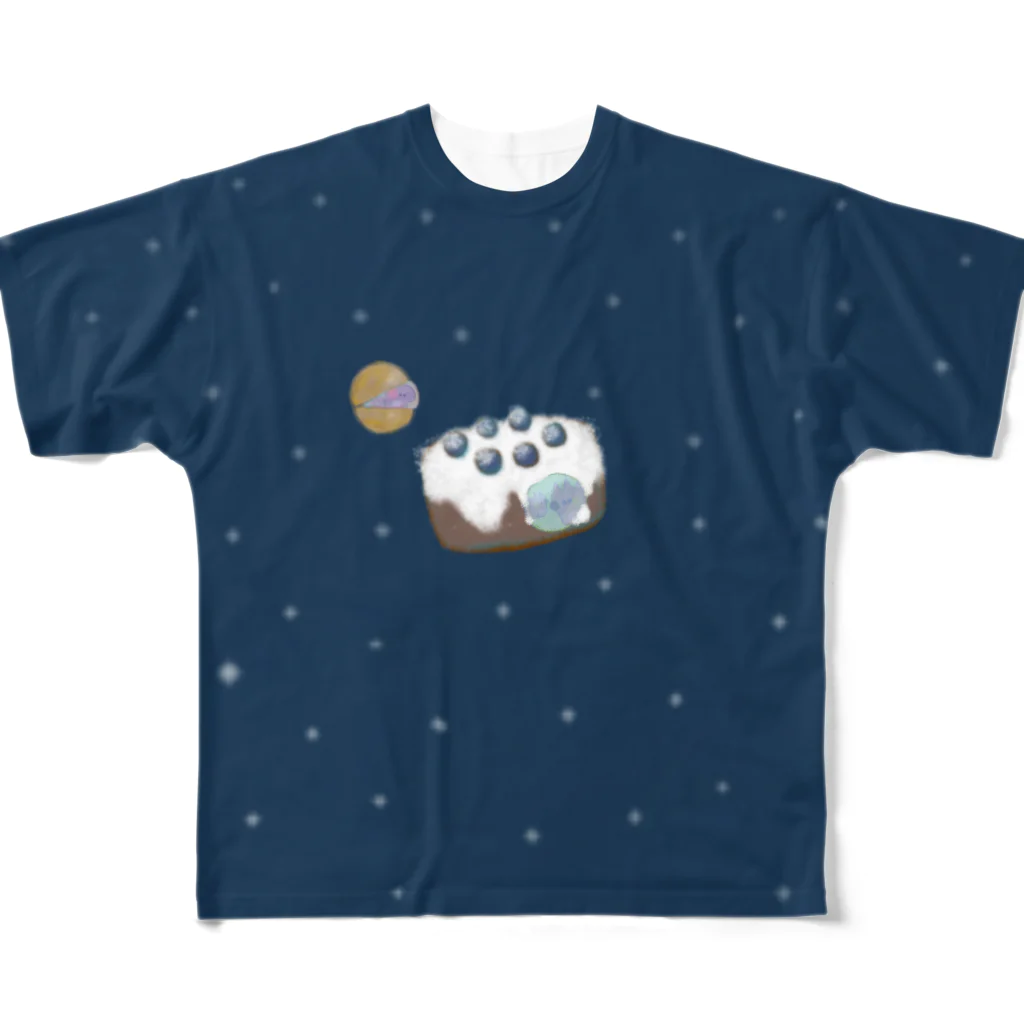 yuuhiのおみせのマリトッツォ＆ケーキ(宇宙) All-Over Print T-Shirt