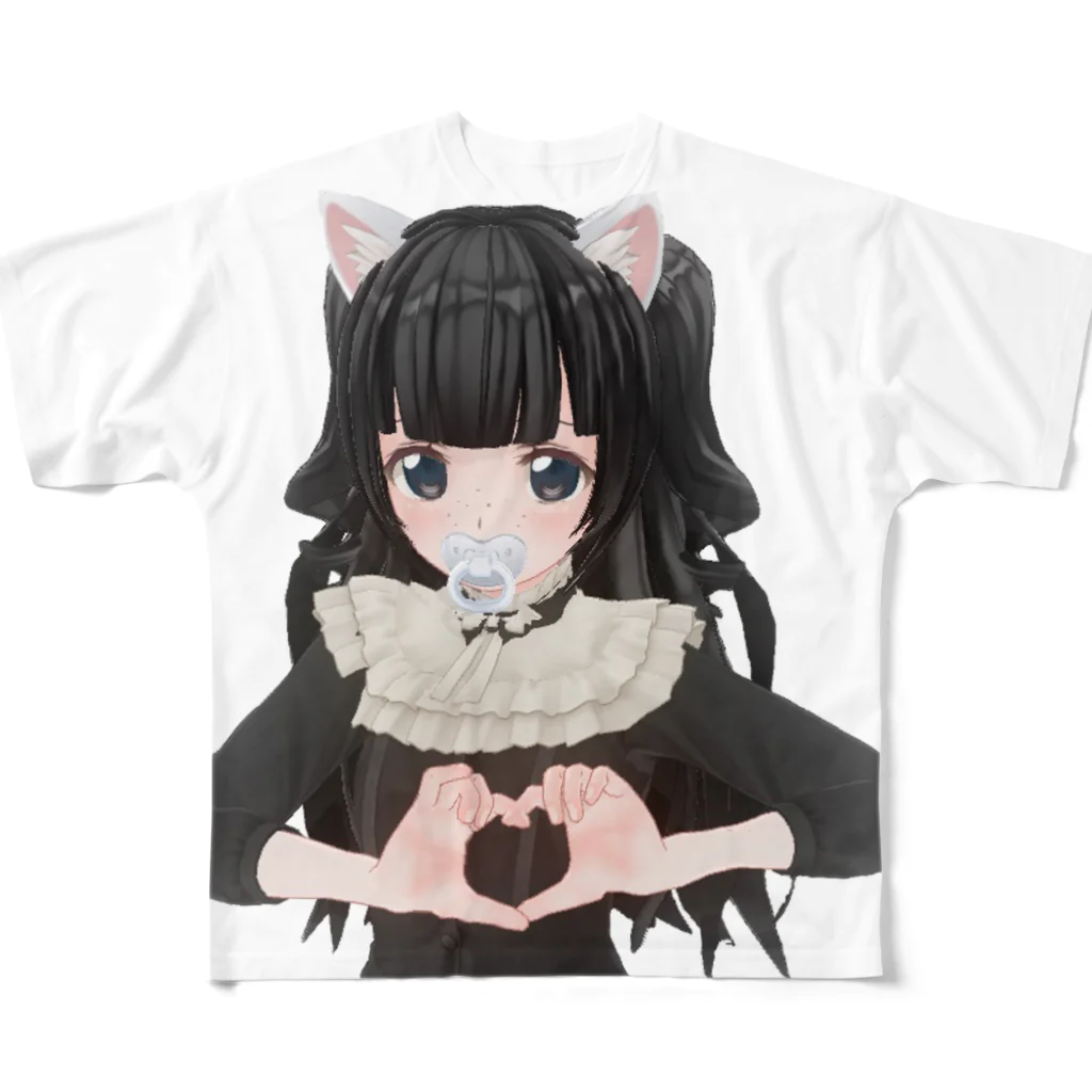 メアのにゃんおー フルグラフィックTシャツ