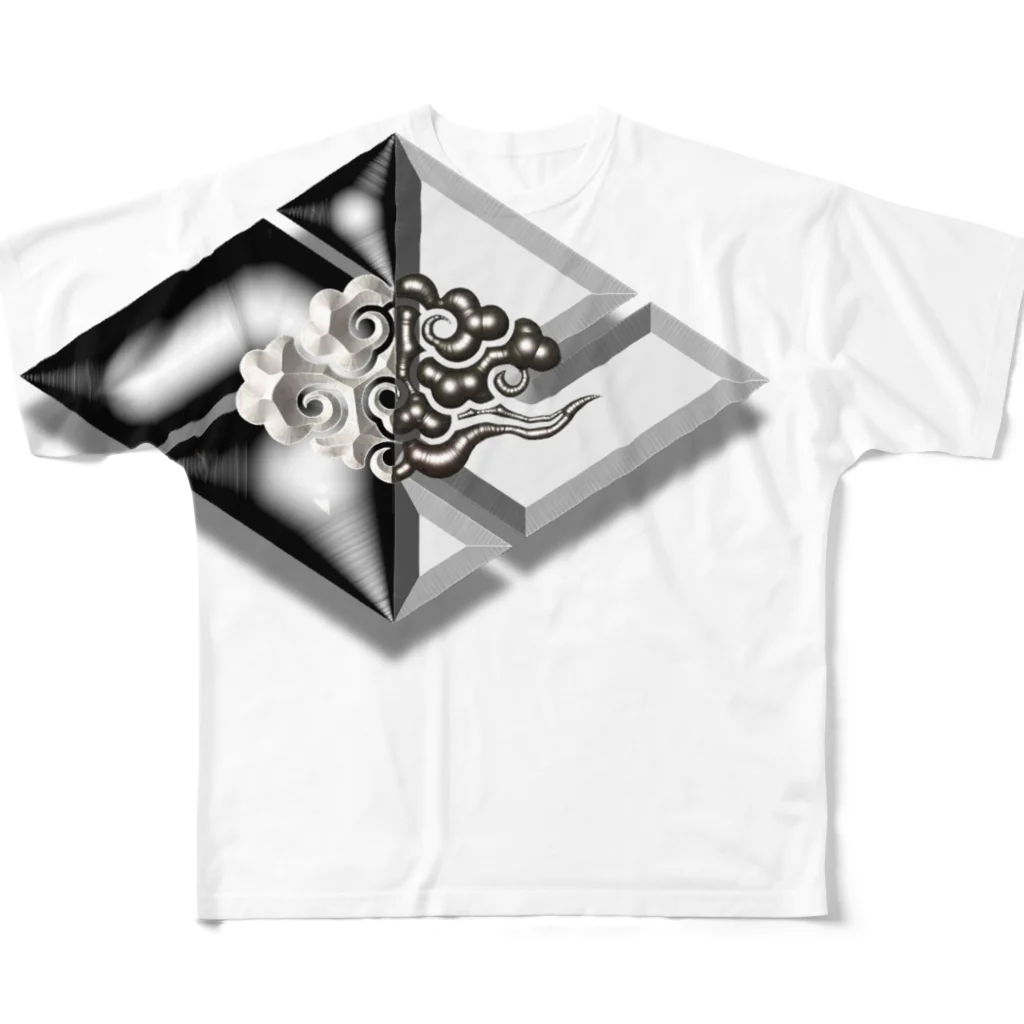 RMk→D (アールエムケード)の卍雷運 フルグラフィックTシャツ