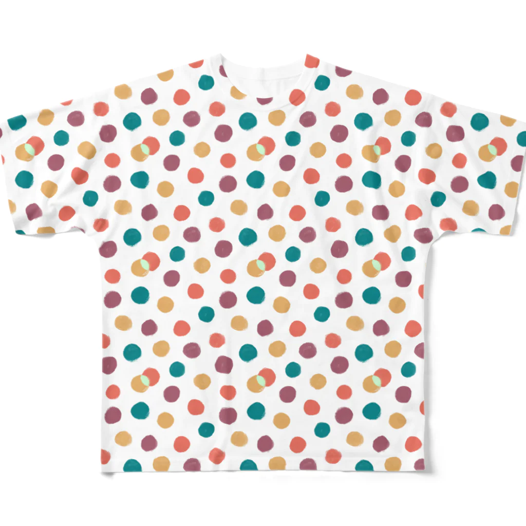 IZANAMI by Akane Yabushitaの点と点のあいだ（Find Your Sweet Spot） - 白 All-Over Print T-Shirt