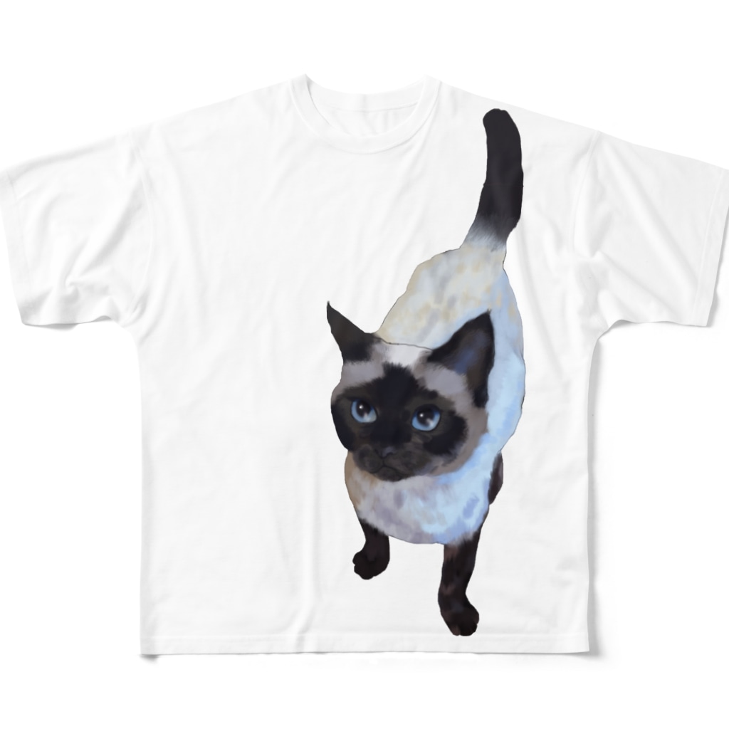 シャム猫ちゃん 猫とやっし ぃのアレコレ Yassiecatcat のフルグラフィックtシャツ通販 Suzuri スズリ