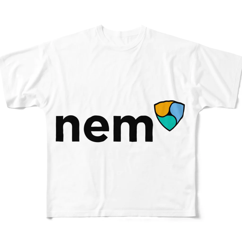 仮想通貨ガチホ太郎のNEM All-Over Print T-Shirt