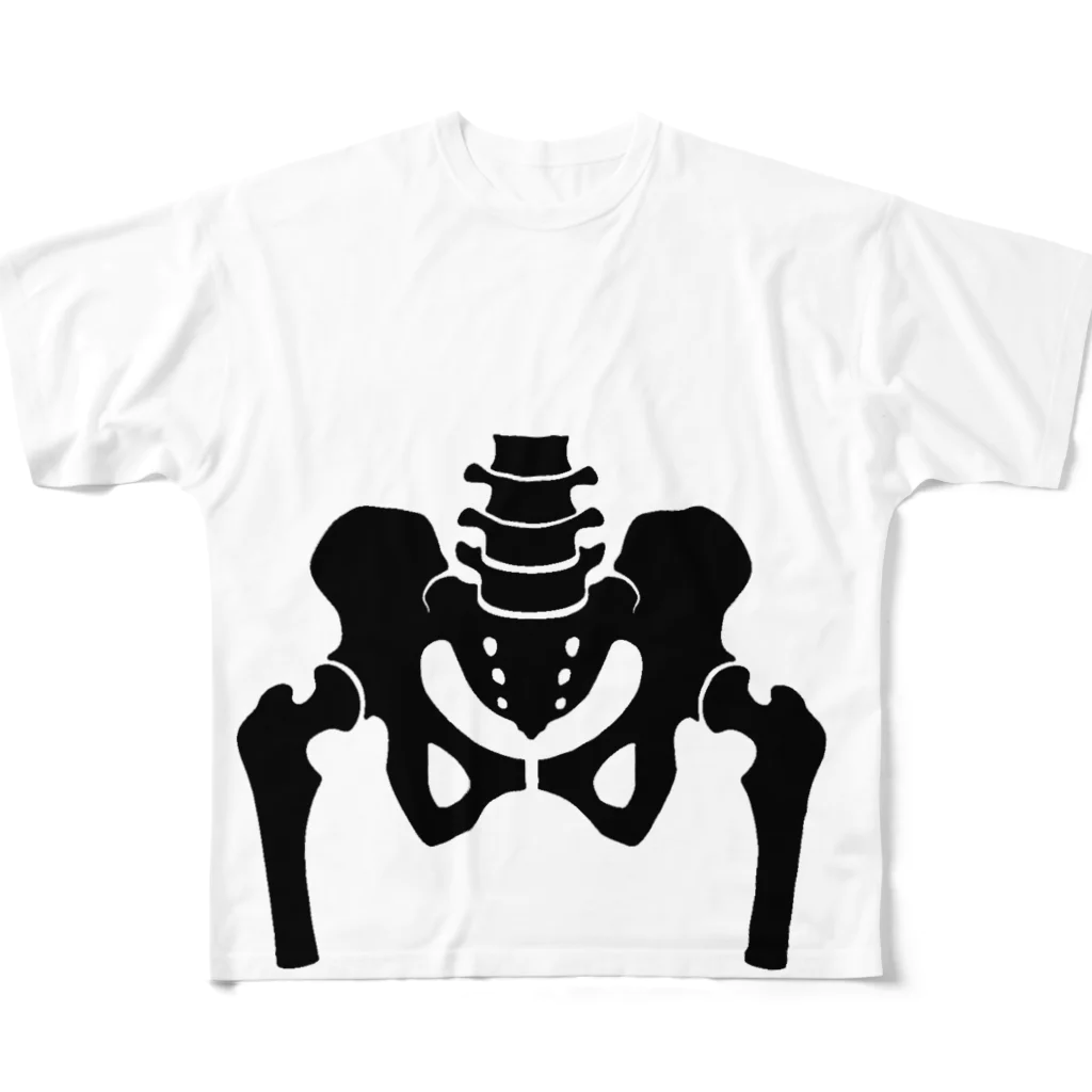 TetcHoriNの骨盤シリーズ フルグラフィックTシャツ