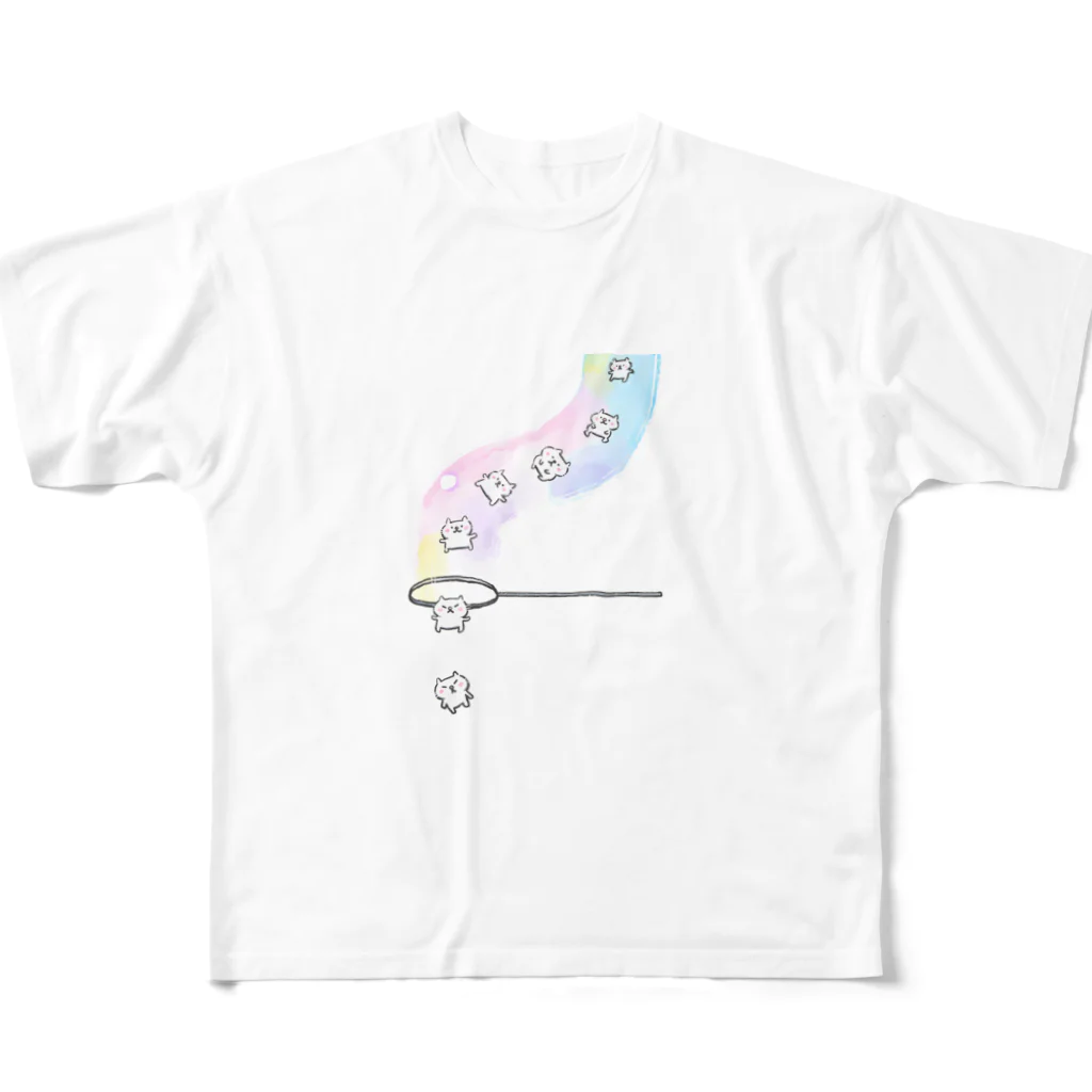 chocosshi shopのつらなりねこ All-Over Print T-Shirt