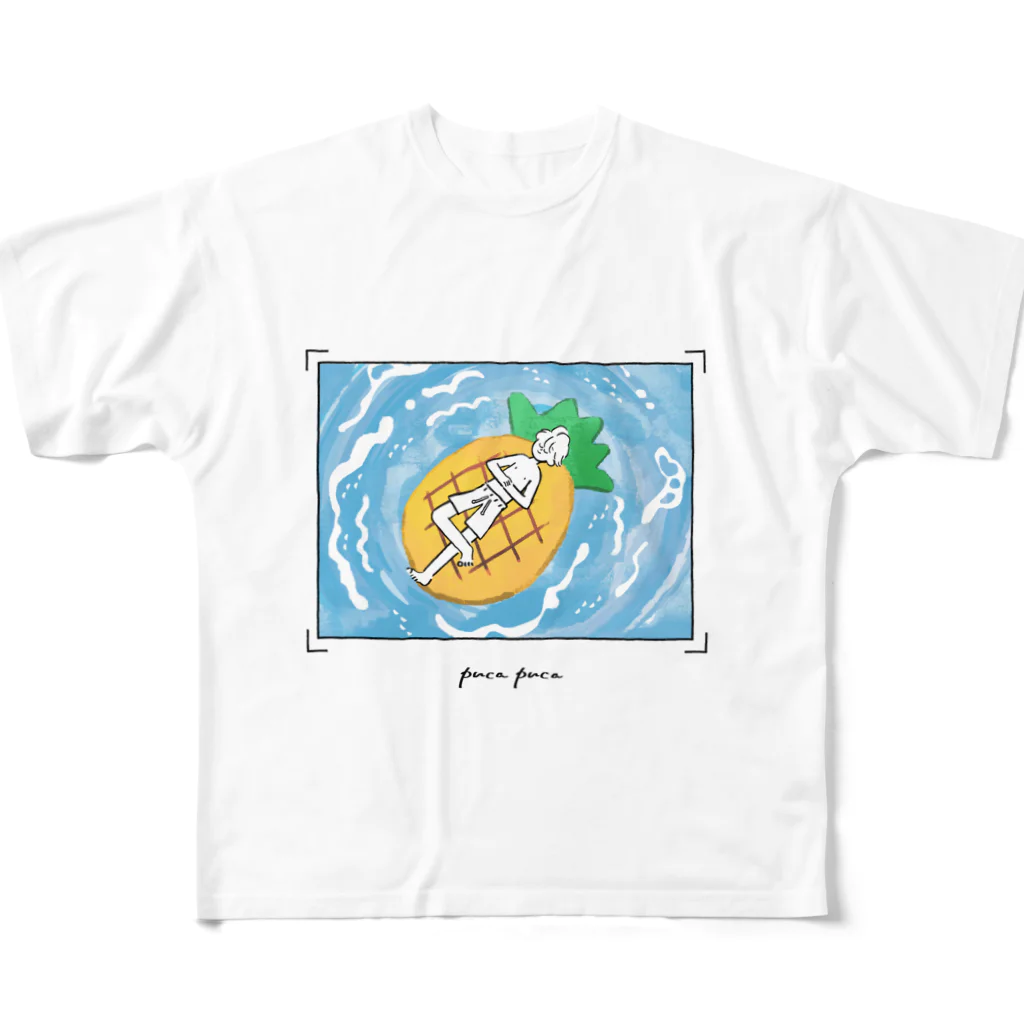 miyoshiの浮き輪ふわりくん（パイン） フルグラフィックTシャツ