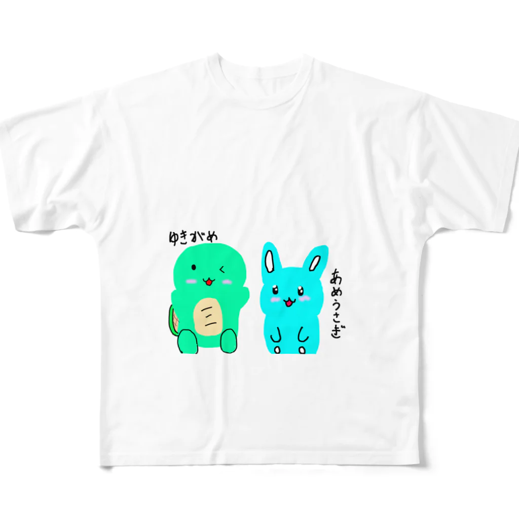 USAGI channelのはなライオン姉妹、兄弟の友達  フルグラフィックTシャツ