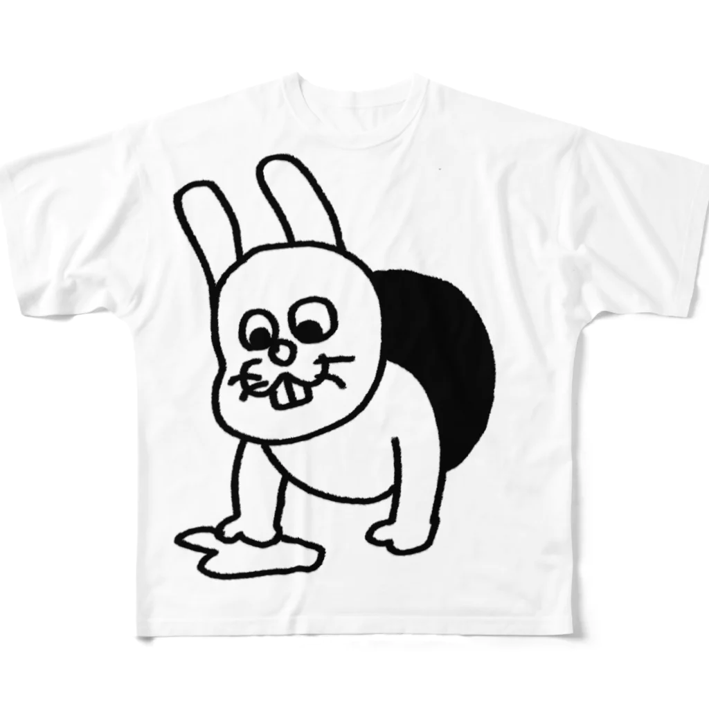 おそうじうさぎ屋のおそうじうさぎ フルグラフィックTシャツ