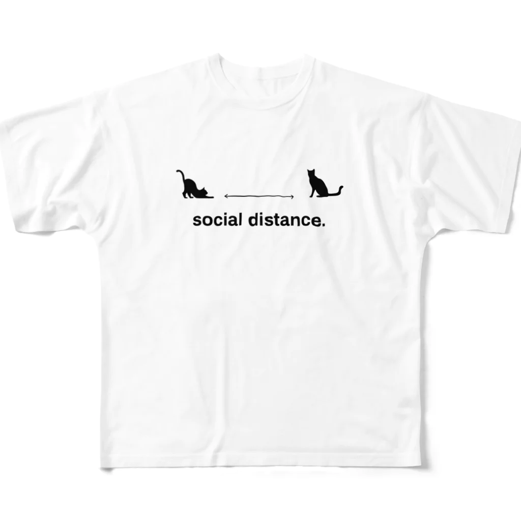 kirin.のsocial distance. フルグラフィックTシャツ