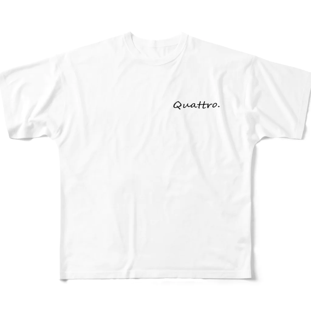 クアトロの「Quattro」 フルグラフィックTシャツ