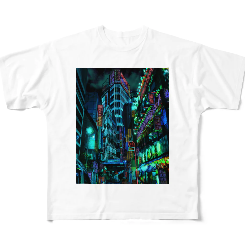 aero_acidのcyberpunk  tokyo All-Over Print T-Shirt