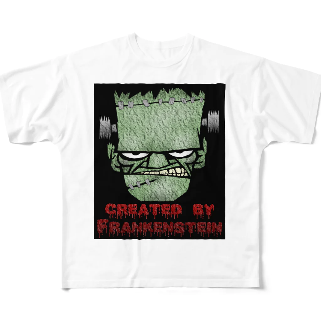 Ａ’ｚｗｏｒｋＳのフランケンシュタイン(GREEN FACE) All-Over Print T-Shirt