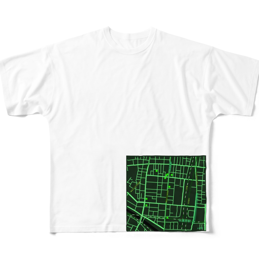 秋葉原の地図 Eric Gのフルグラフィックtシャツ通販 Suzuri スズリ