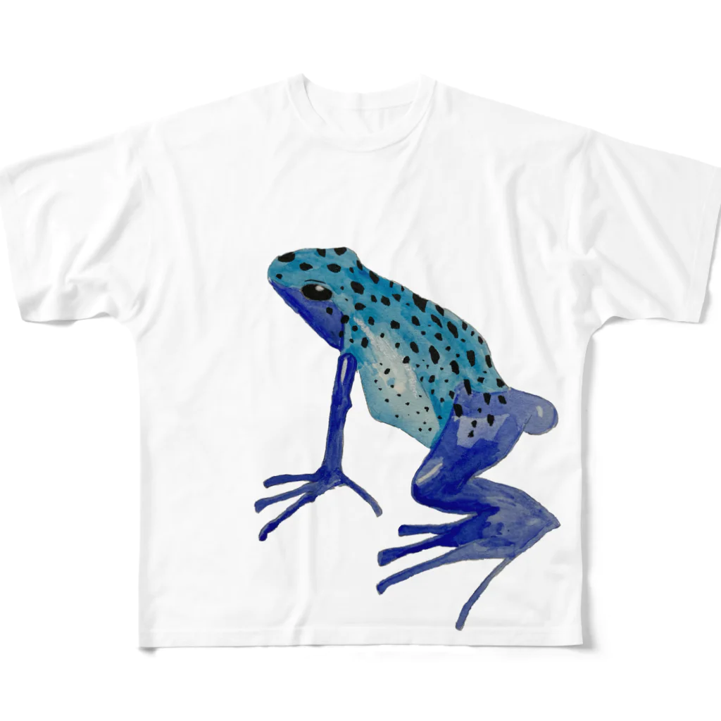 Coshi-Mild-Wildのコバルトヤドクガエル🐸ですヨ‼️ フルグラフィックTシャツ