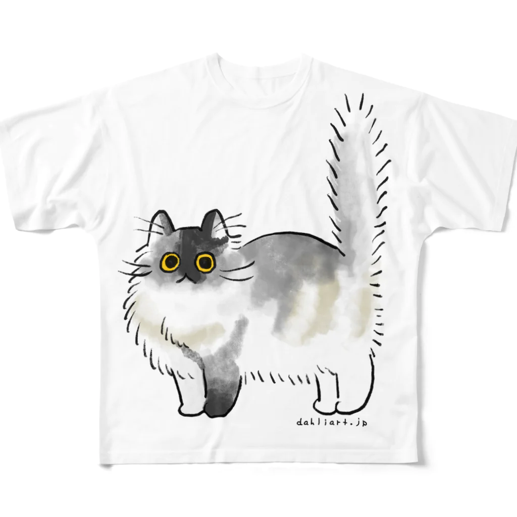 dahlia shop SUZURIのコロン (正面のみ) フルグラフィックTシャツ