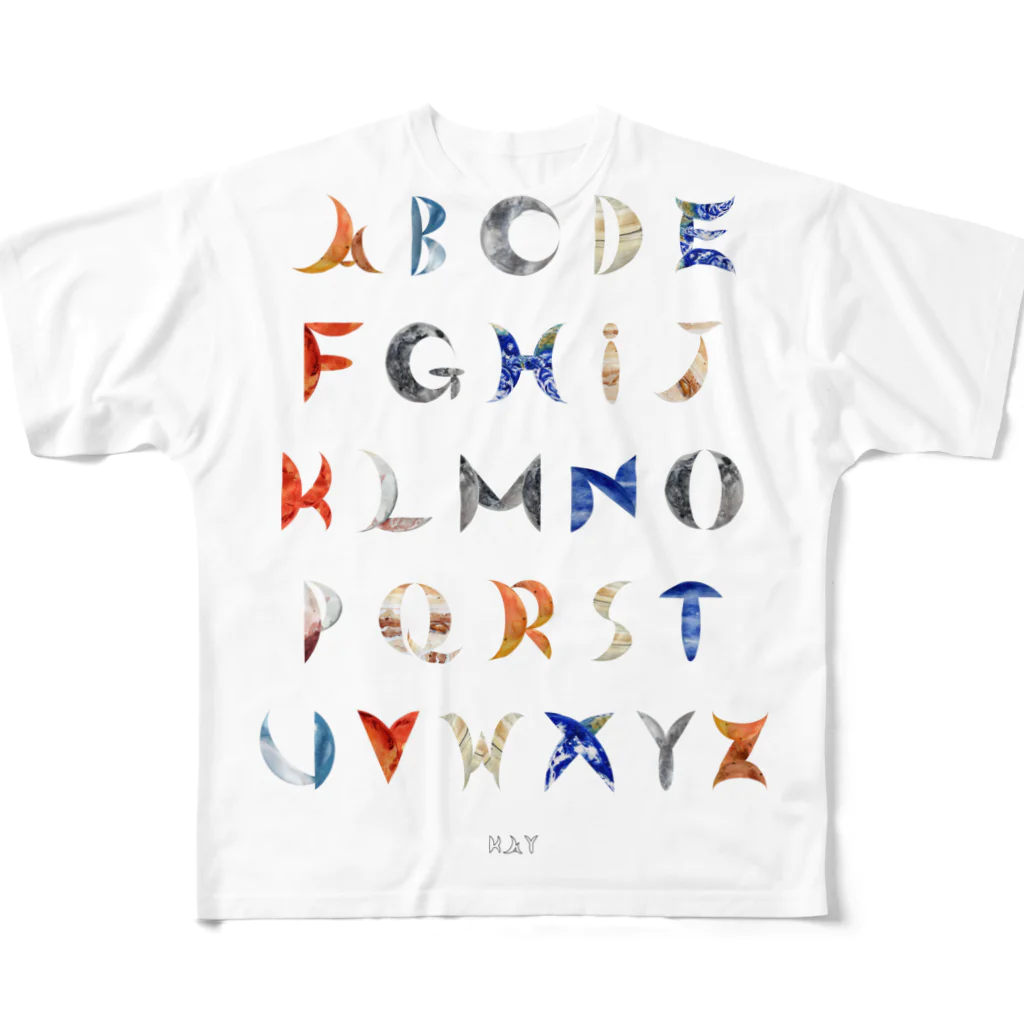 KAYのPLALPHABET　惑星 アルファベット All-Over Print T-Shirt