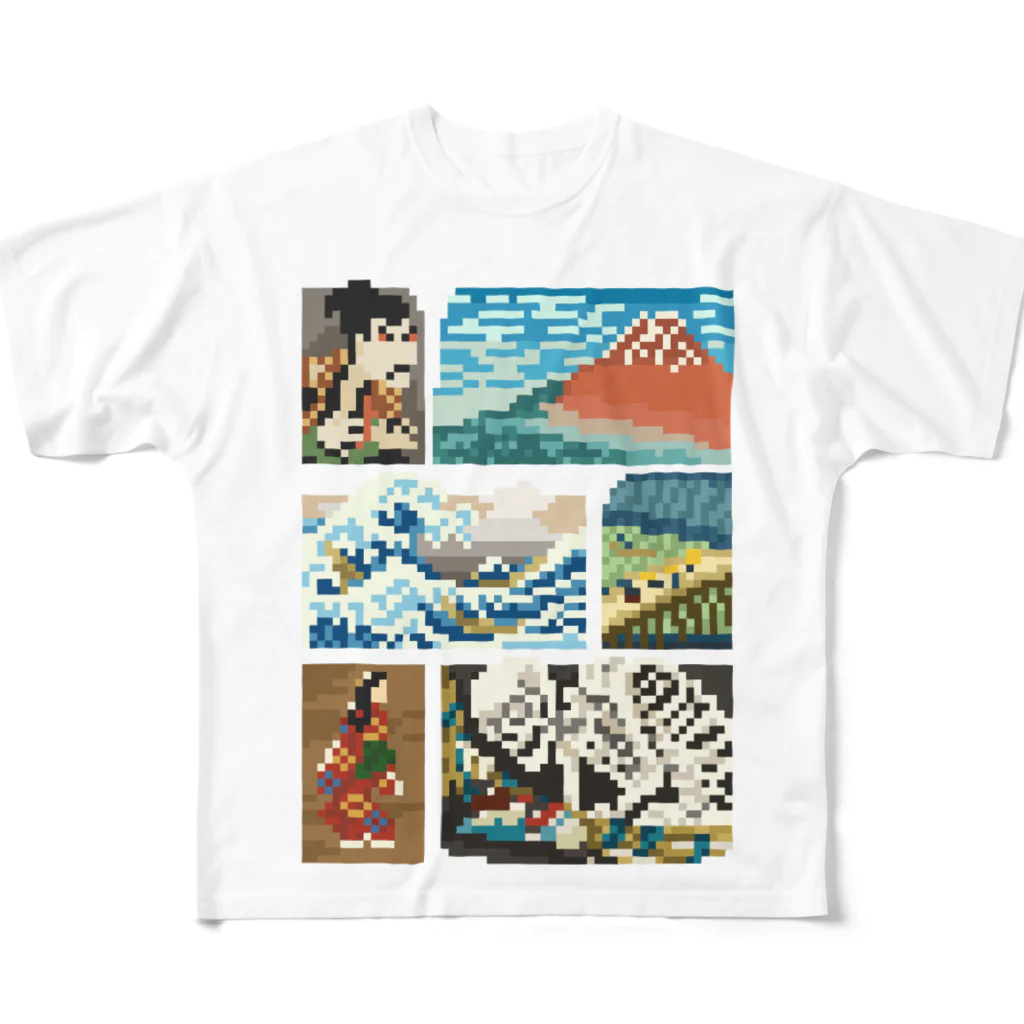 すとろべりーガムFactoryのドット浮世絵 フルグラフィックTシャツ