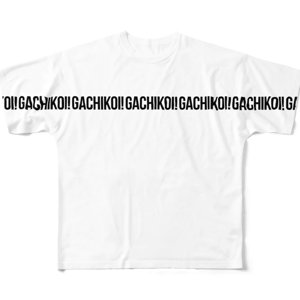 GK! WEB SHOPのGACHIKOI! Tシャツ（白） All-Over Print T-Shirt