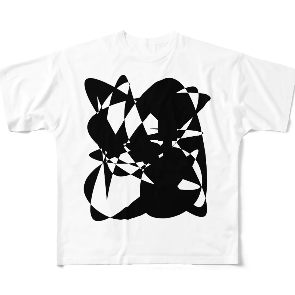 サイキックリョウのシルエットMONO All-Over Print T-Shirt