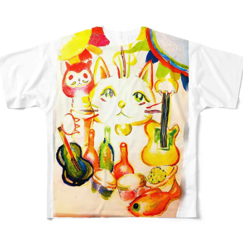 ▲ゆっこ(岩手産のスカイツリー )▲の招き猫！ All-Over Print T-Shirt