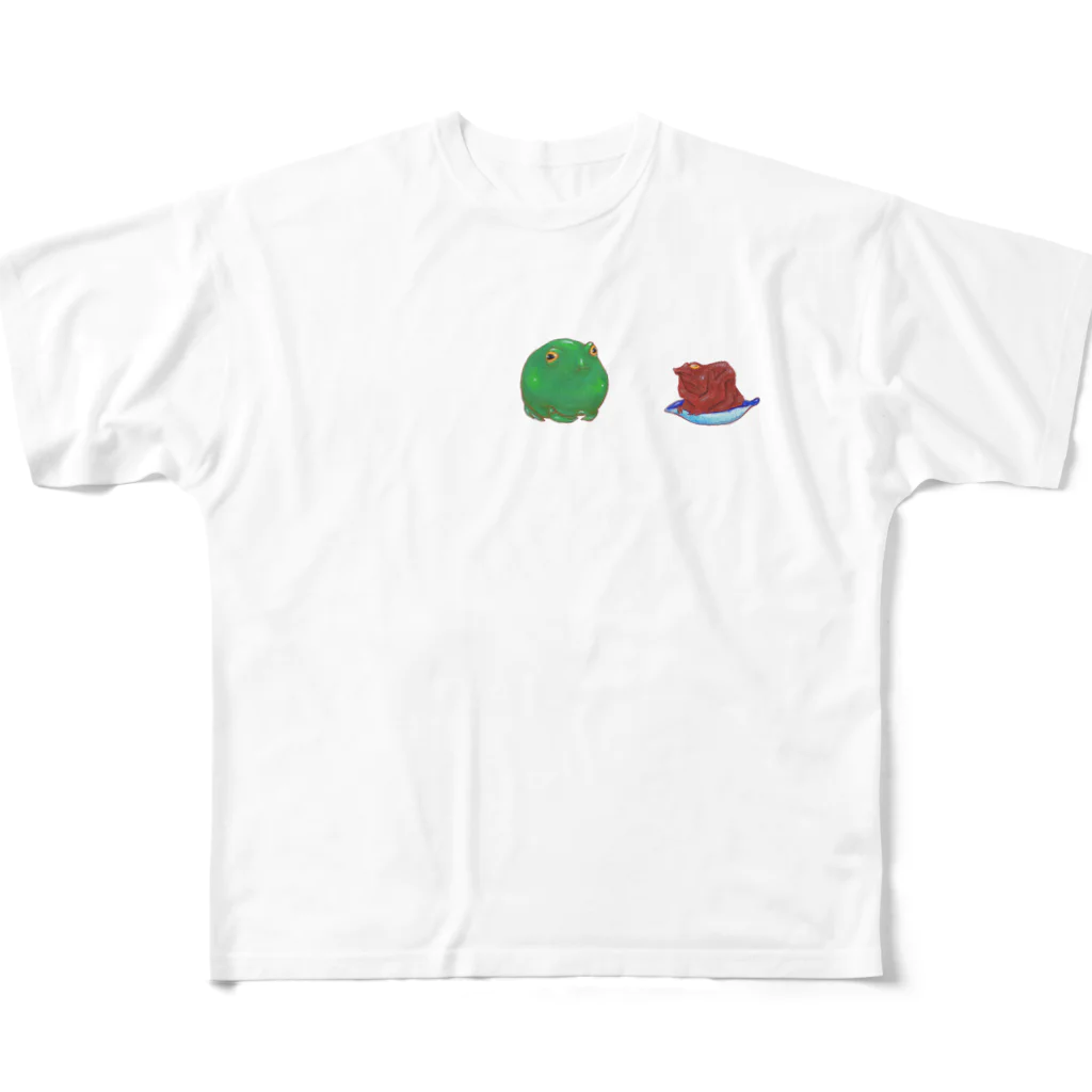 ACQUA_CUBO のおばあちゃんといっしょ フルグラフィックTシャツ