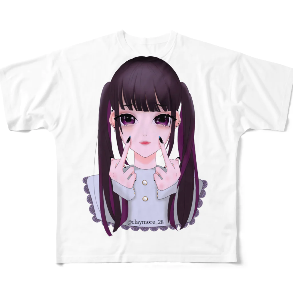 めろぉのめんへら めろぉちゃん フルグラフィックTシャツ