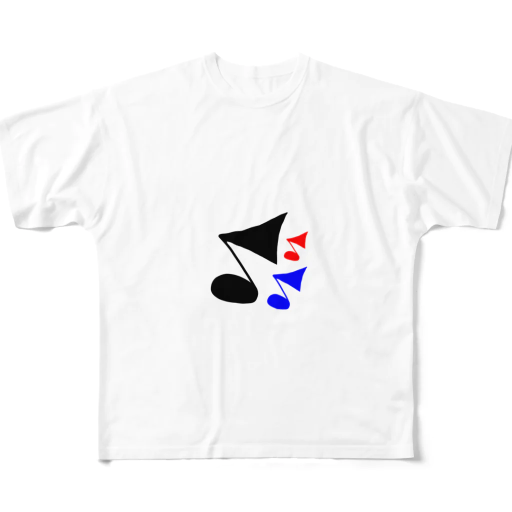 ノノSHOPのおんぷみっつ All-Over Print T-Shirt