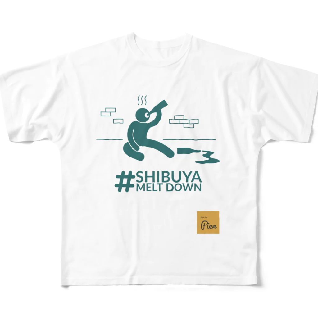 ぴえんショップのMELT DOWN All-Over Print T-Shirt