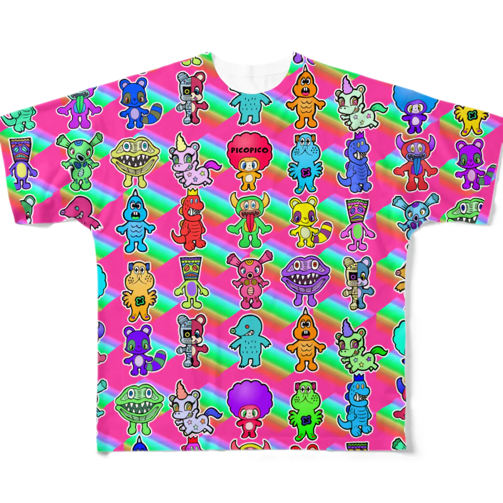 PICOPICOのピコピコオールスター　ピンク All-Over Print T-Shirt