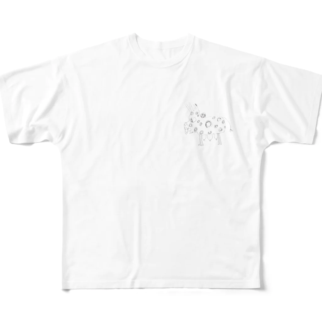 Marifuのう･･･う･･･牛！ All-Over Print T-Shirt