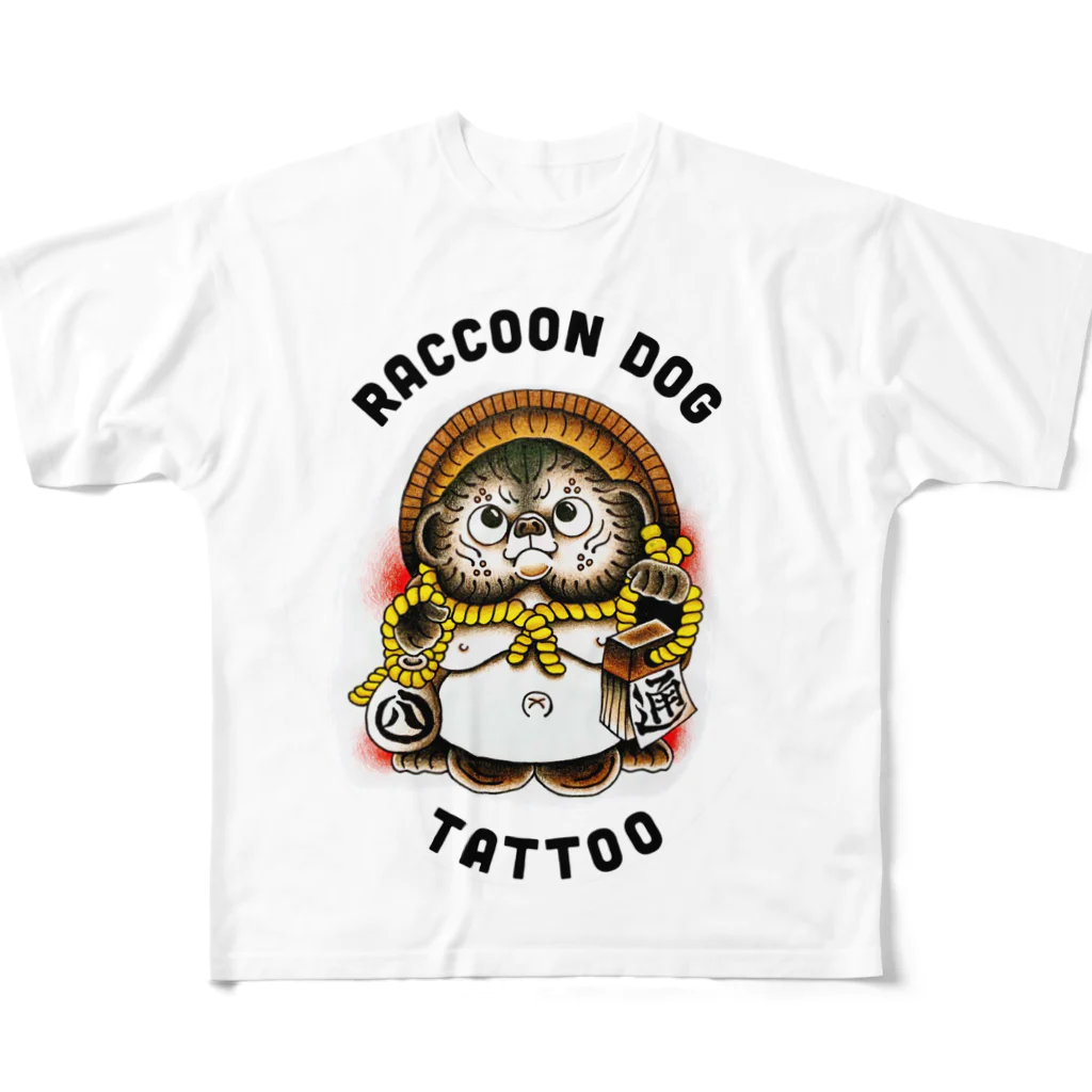 RaccoonDogTattooのラクーンドック フルグラフィックTシャツ
