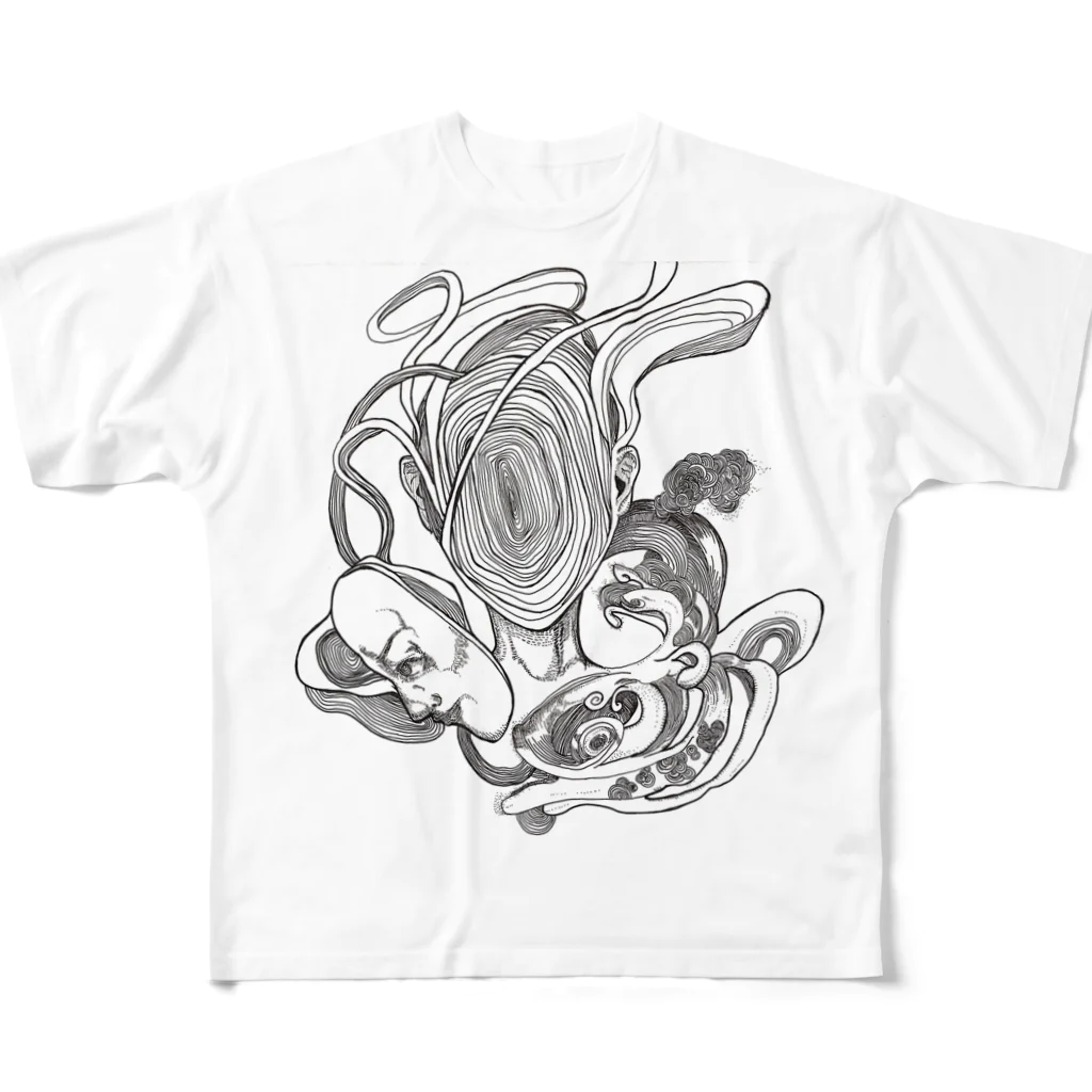 Takuma_Noguchiの自画像3 All-Over Print T-Shirt